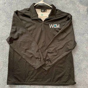 WCM black pinstripe pullover jacket, Large, 2X, 3X